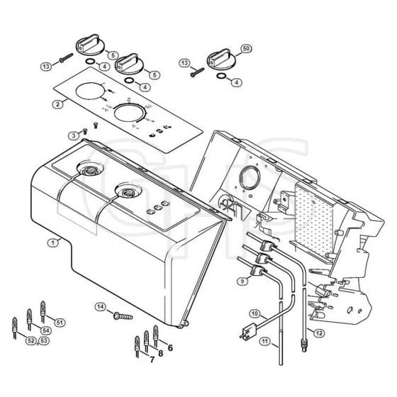 Genuine Stihl RE530 W / N - Instrument panel