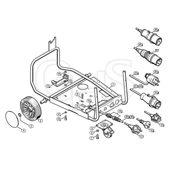 Genuine Stihl RE530 W / Q - Chassis