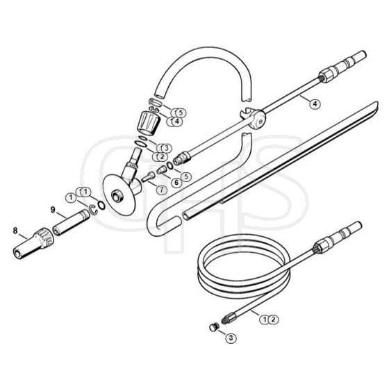 Genuine Stihl RE551 PLUS / AB - Pipe cleaning kit, Wet sand jet-stream kit