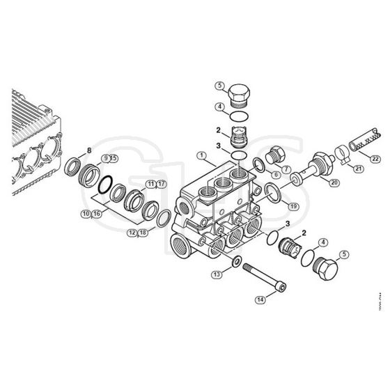 Genuine Stihl RE551 PLUS / E - Valve block