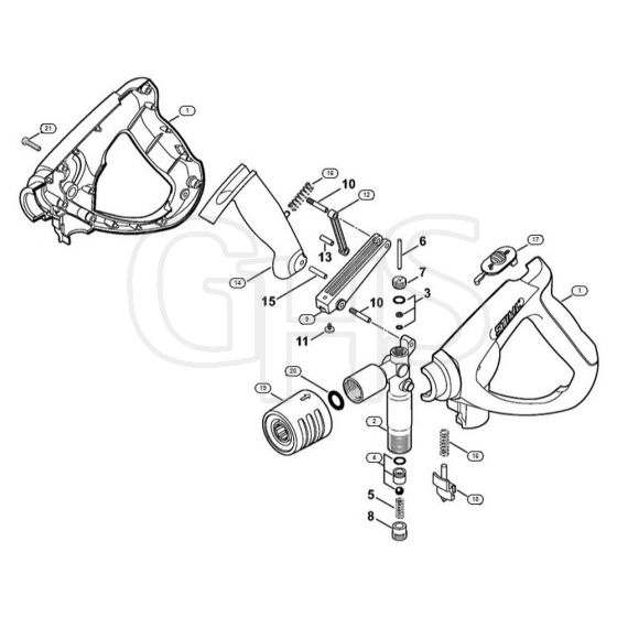 Genuine Stihl RE551 PLUS / V - Spray gun RE 521, 551 PLUS