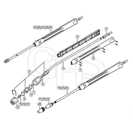 Genuine Stihl RE551 PLUS / Y - Spray lance/wand, Rotary nozzle