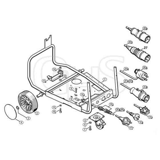 Genuine Stihl RE560 W / Q - Chassis