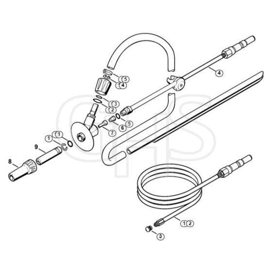 Genuine Stihl RE581 / AB - Pipe cleaning kit, Wet sand jet-stream kit