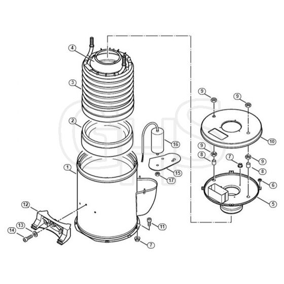 Genuine Stihl RE581 / K - Heat exchanger