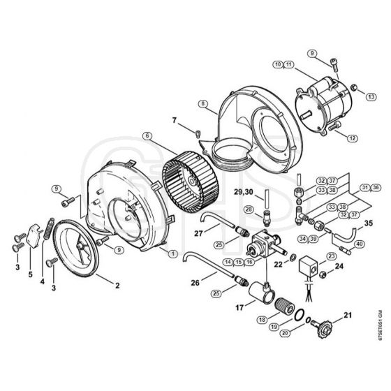 Genuine Stihl RE581 PLUS / N - Burner