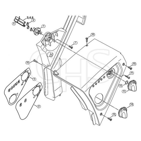 Genuine Stihl RE581 PLUS / R - Instrument panel