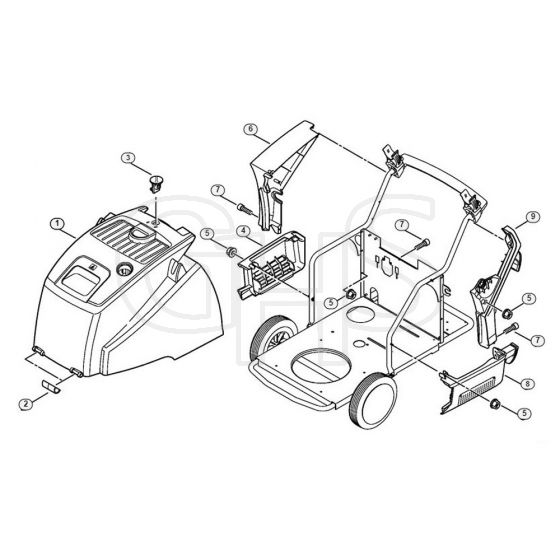 Genuine Stihl RE581 PLUS / U - Machine cover, Cover