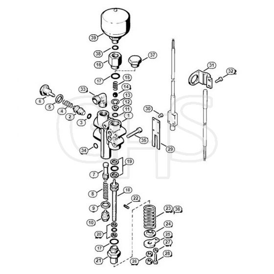 Genuine Stihl RE600 W / D - Regulation valve block