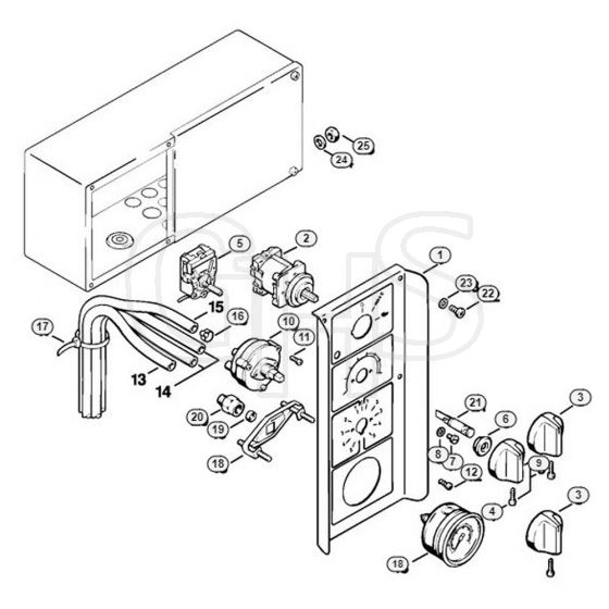 Genuine Stihl RE630 W / K - Instrument panel