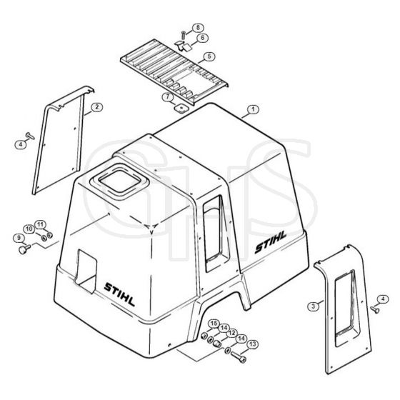 Genuine Stihl RE630 W / N - Machine cover