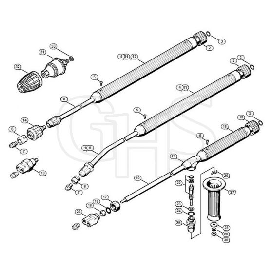 Genuine Stihl RE640 W / AB - Spray lance/wand, Accessories