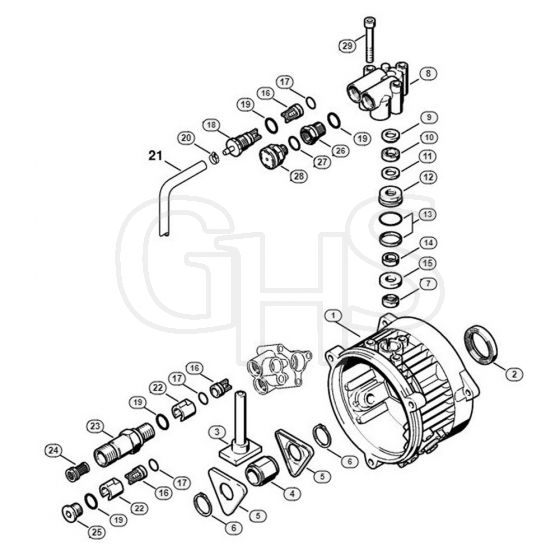 Genuine Stihl RE640 W / C - Pump housing