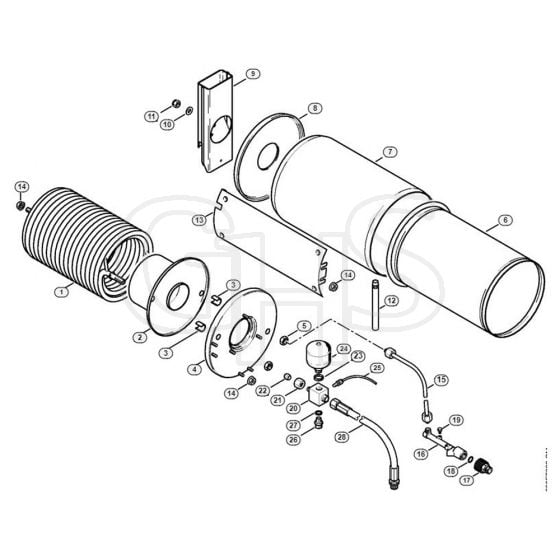 Genuine Stihl RE640 W / L - Heat exchanger