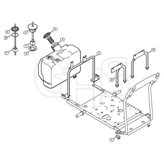 Genuine Stihl RE640 W / Y - Chassis  X 35 800 836,  X 22 947 954 (36.95)