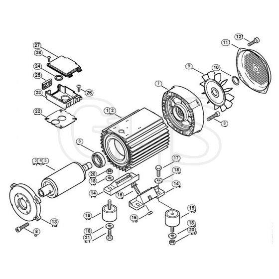 Genuine Stihl RE661 / A - Electric motor