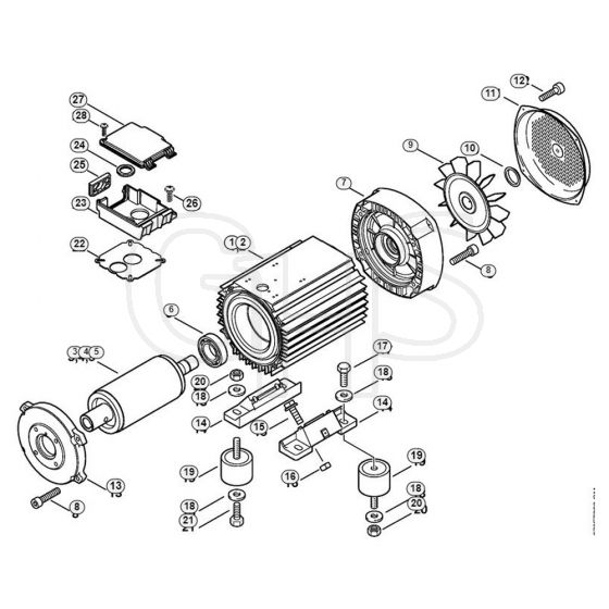 Genuine Stihl RE661 PLUS / A - Electric motor