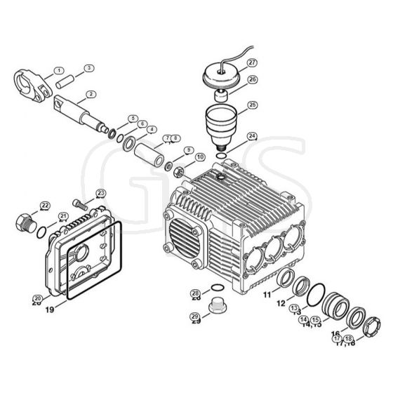 Genuine Stihl RE661 PLUS / C - Pump, piston