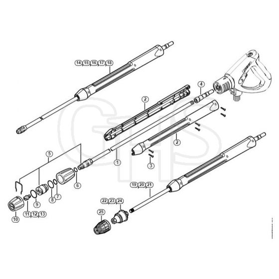 Genuine Stihl RE661 PLUS / W - Spray lance/wand, Rotary nozzle