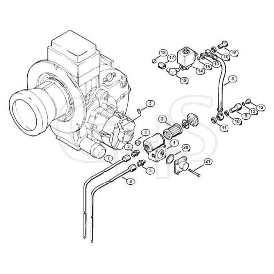 Genuine Stihl RE830 W / G - Fuel pump