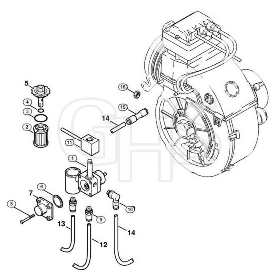 Genuine Stihl RE840 W / P - Fuel pump