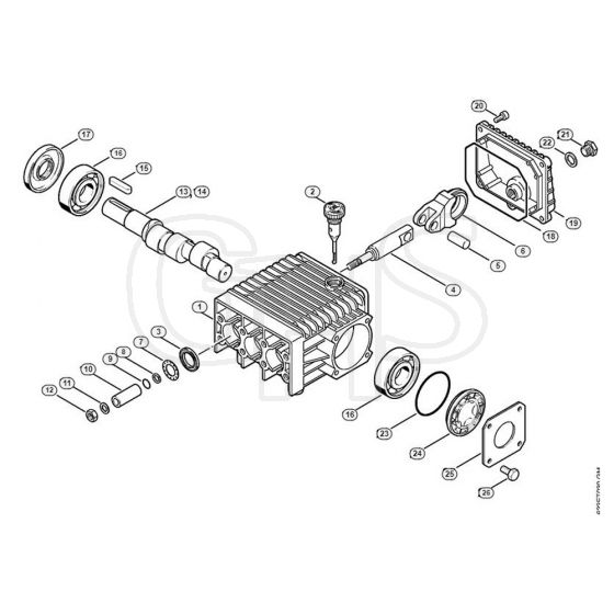 Genuine Stihl RE880 W / B - Pump housing