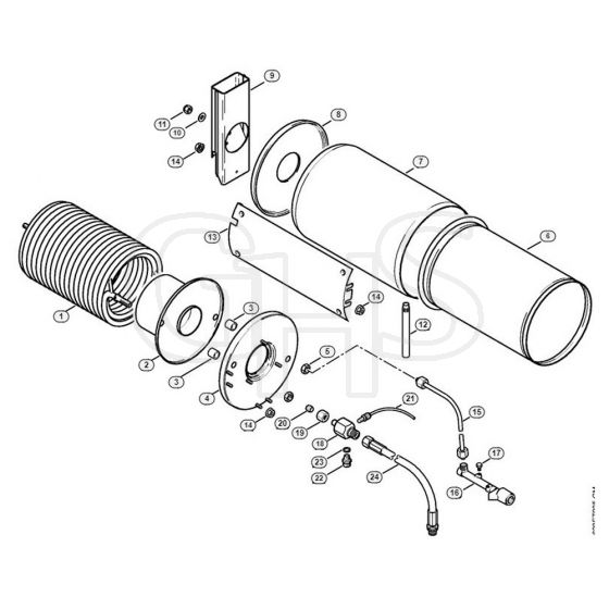 Genuine Stihl RE880 W / G - Heat exchanger  1 35 804 112 (21.2001)