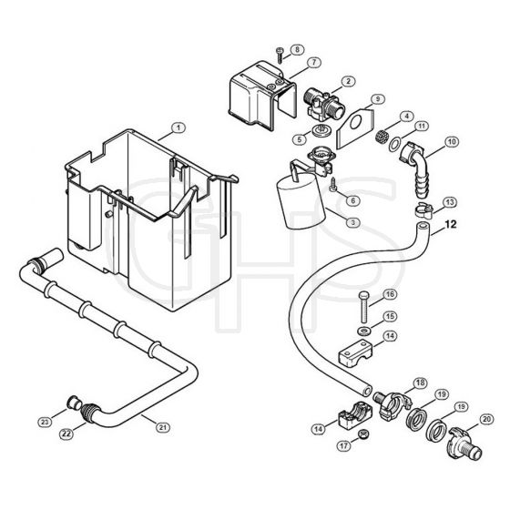 Genuine Stihl RE880 W / N - Water tank