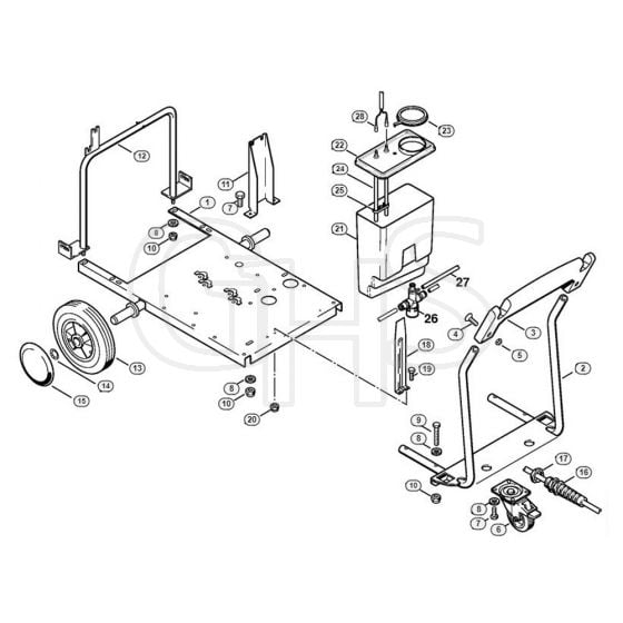 Genuine Stihl RE880 W / O - Chassis