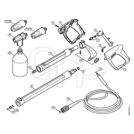 Genuine Stihl RE88 / D - Spray gun, Spray lance/wand