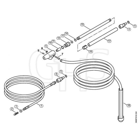 Genuine Stihl RE88 / J - Pipe cleaning kit, Wet sand jet-stream kit  06/2019