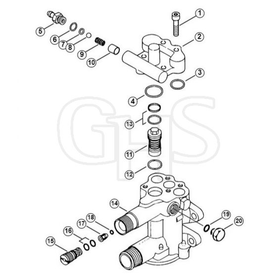 Genuine Stihl RE920 KM / B - Regulation valve block