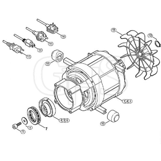 Genuine Stihl RE98 / A - Electric motor, Connecting cable