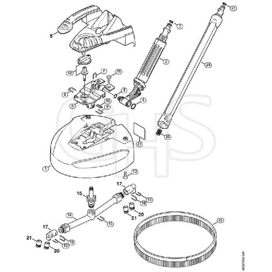 Genuine Stihl RE98 / K - Surface cleaner RA 101  06/2019