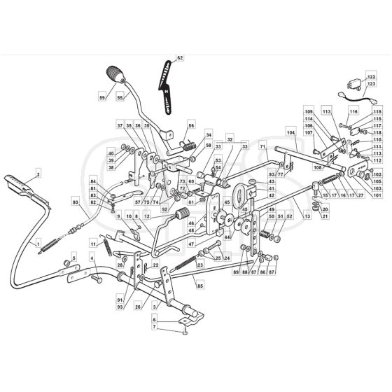 RM28 H - 2009 - 2T1534433/09G - Mountfield Ride On Mower Controls Diagram