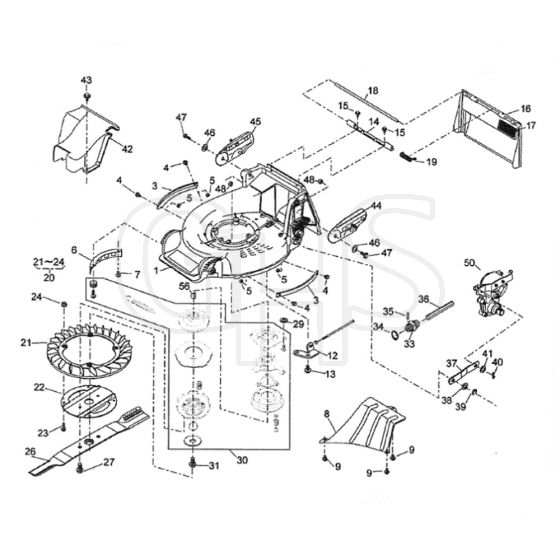 Cobra RM48SPK - TN1951SXRK Chassis Diagram