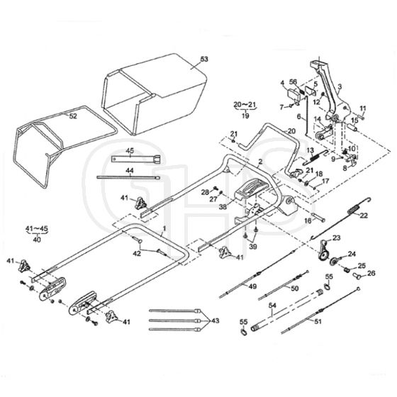 Cobra RM48SPK - TN1951SXRK Handles Diagram