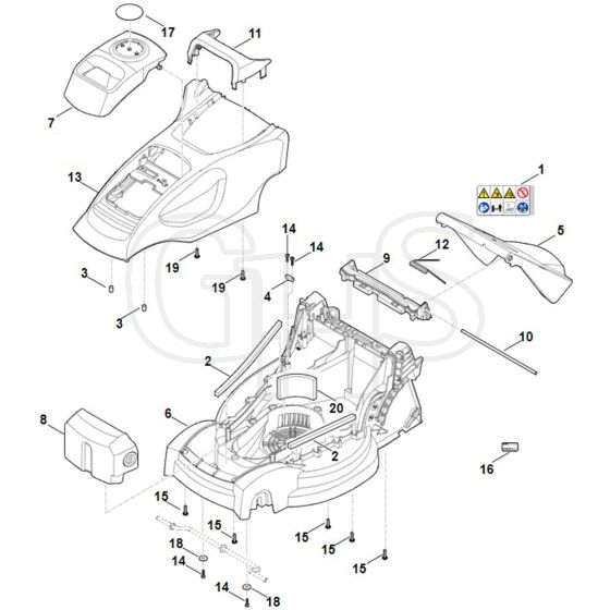 Stihl RMA235.1 - Housing - Parts Diagram