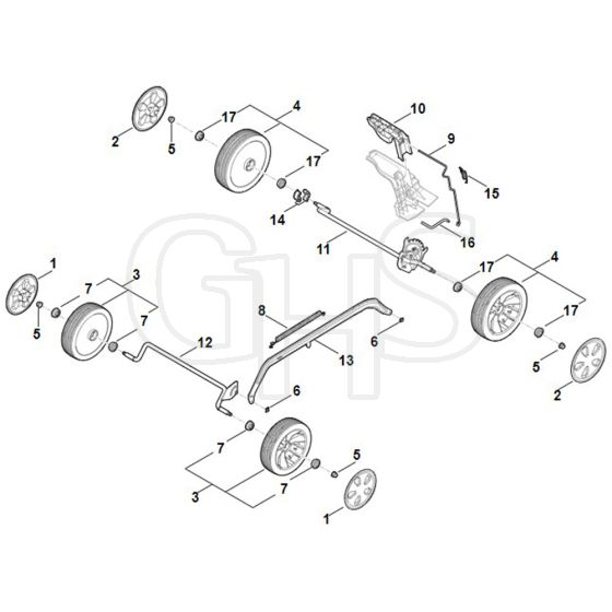 Stihl RMA253.3 - Chassis - Parts Diagram