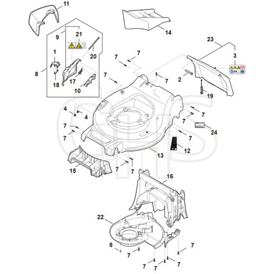 Stihl RMA253.3 - Housing - Parts Diagram