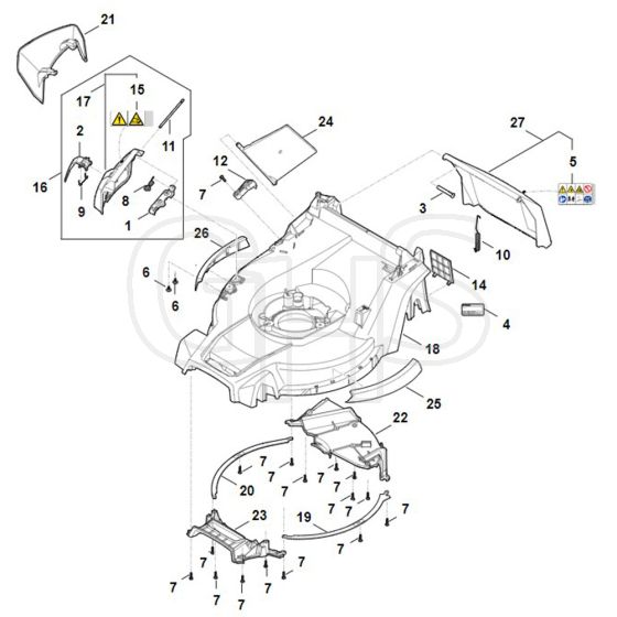 Stihl RMA443.3 - Housing - Parts Diagram