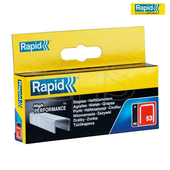 Rapid 53/12B 12mm Galvanised Staples Box 2500 - 11859625