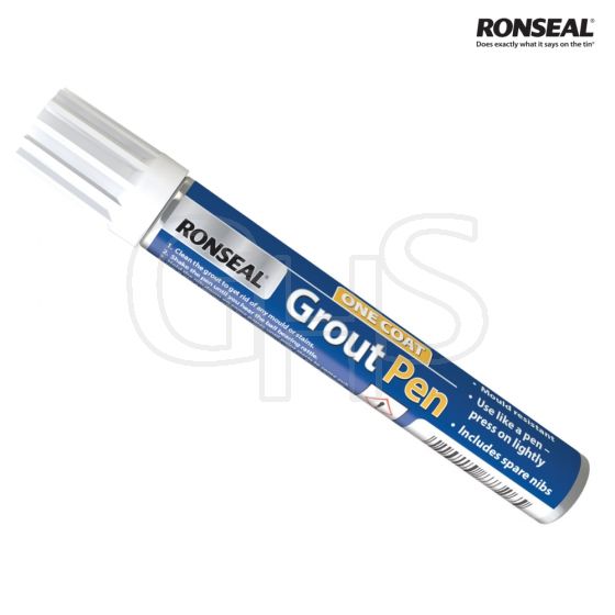 Ronseal One Coat Grout Pen Brilliant White 7ml - 37323