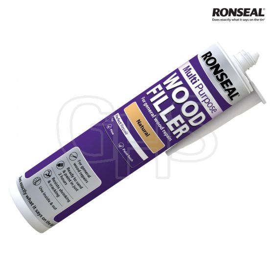 Ronseal Multi Purpose Wood Filler Cartridge Natural 310ml - 33365