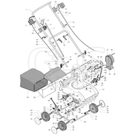 Cobra S390B - Scarifier Main Diagram