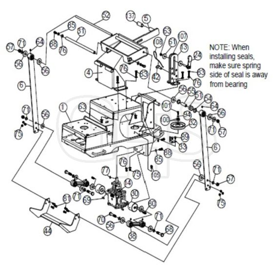 Billy Goat SC180H - Sodcutter Blade Diagram