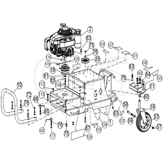 Billy Goat SC180H - Sodcutter Main Diagram