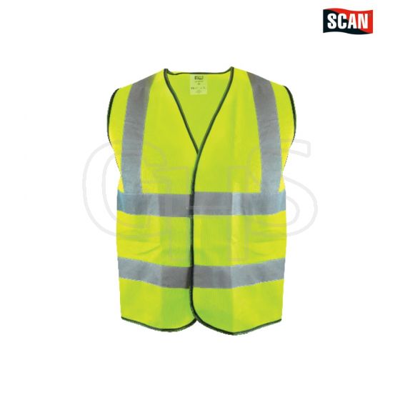 Scan Hi-Vis Waistcoat Yellow - XXXL (56in) - OC-166-XXXL