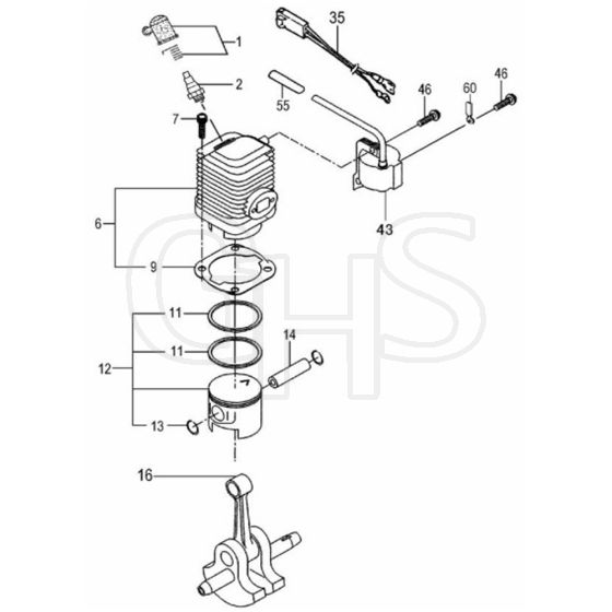 Tanaka SF-PH2501S - Cylinder Piston Crankshaft