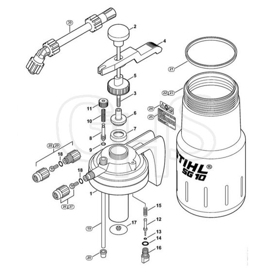 Genuine Stihl SG10 / A - Pump, Container